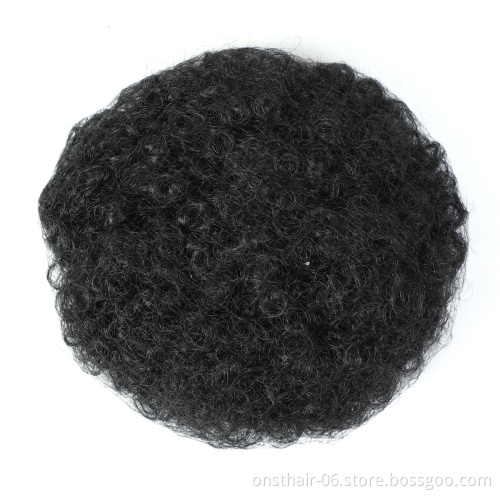 Onst Short Ponytail High Hair Puff Clip in Chignon Bun Hairpiece Afro Kinky Curly Synthetic Drawstring ponytail Hair Extensions